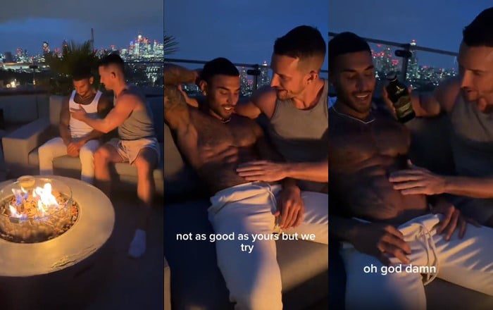 Feeling up my straight friend by the fire