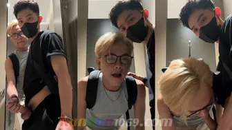 [OF] SEVEN x HANDSOME BOY – SUCK COCK DRINK SEMEN IN THE TOILET