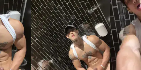 WingHong Tang sucking cock in public toilets