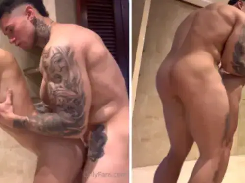 Gian Luca fucks Juangoom in the bathroom