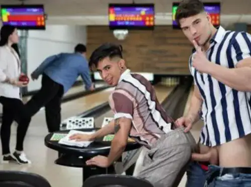 Malik Delgaty and Angel Santana – Bowling Alley Fuckdown
