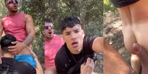 Big cock Diego Barros fucks a boy on a trail