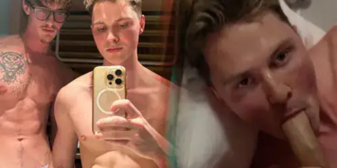 Louraint gets a blowjob from Czechgaytwins