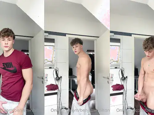 Benjamin Hilton shows off his hot body and cock