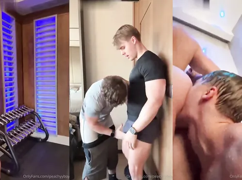 Peachyyboy – Hot suck and fuck with TheSexyPT in the shower after a workout