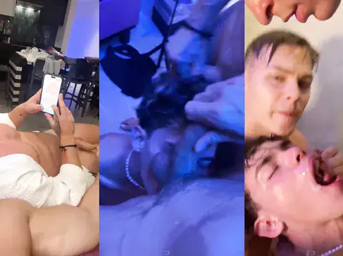 Austin Ponce jerks and gets manhandled by Peachyyboy and Thesexypt before getting loads