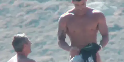 Guy gets sucked by a mature guy on the cliffs