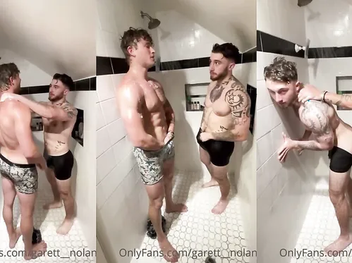 Garett Nolan and Trent Williams fool around in the shower