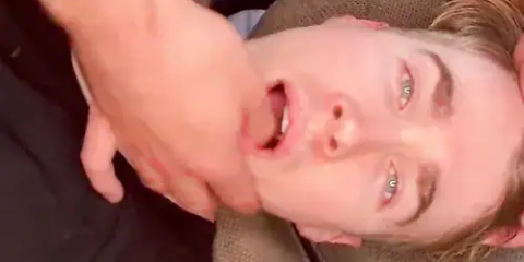 GeoScar – absolutely pounding a twink’s hole on the sofa before feeding him a load