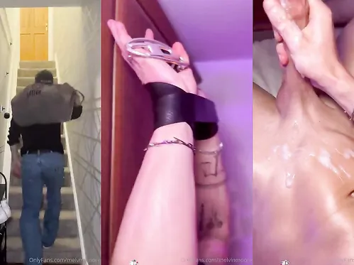 Melvin Moore oils himself up, does a strip tease, and jerks off