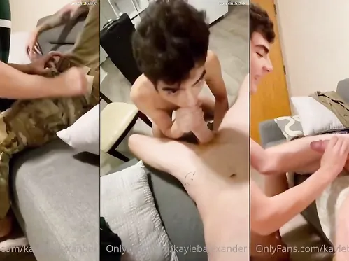 Kayleb Alexander sucks another soldier’s cock