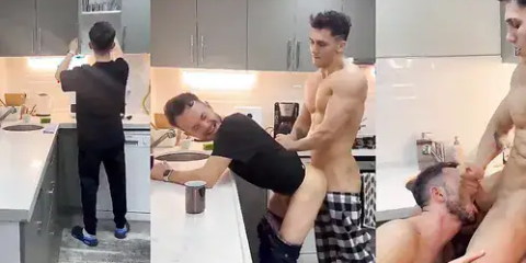 Berk_Can34 pounds his mate in the kitchen over morning coffee