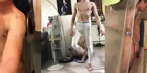 採訪校健身腹肌巨根學弟