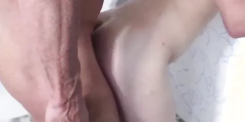 Nerdy boy takes cock punishment for graffiti