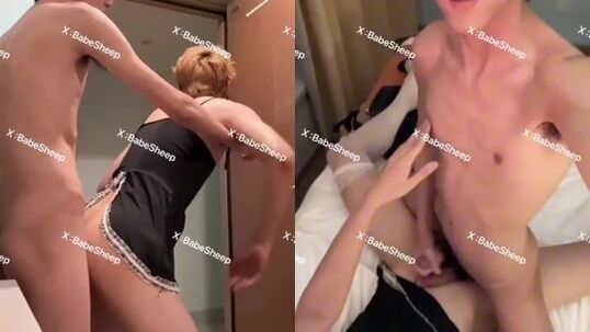 BaBeSheep-Little m was fucked hard by 0s and exposed for